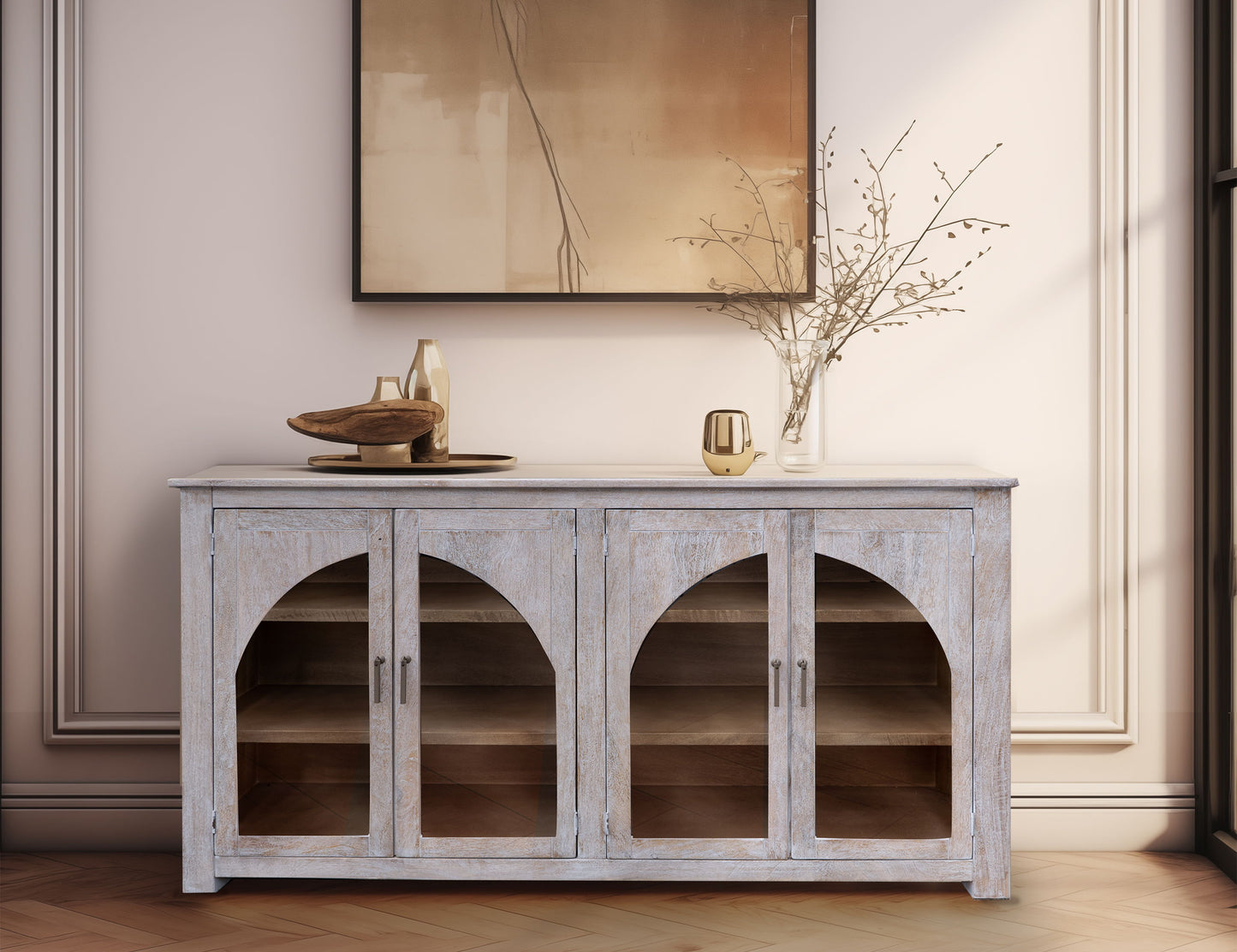 Santa Monica - Console - White Wash