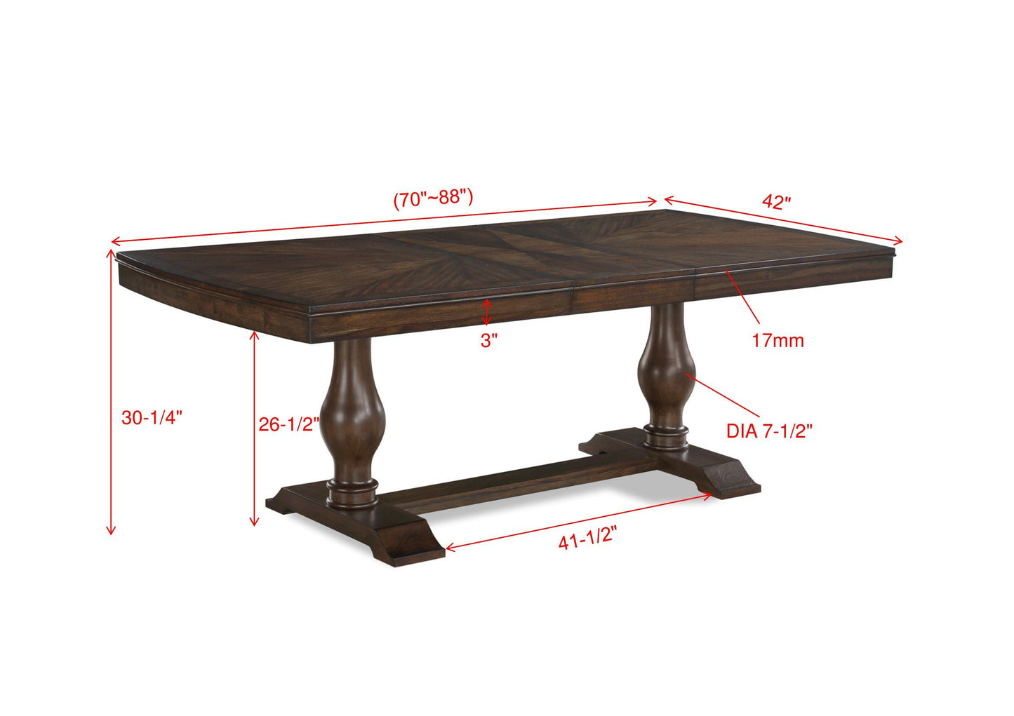 Tarin - Dining Table - Dark Brown