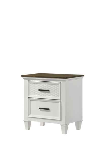 Everdeen - Nightstand - White & Charcoal