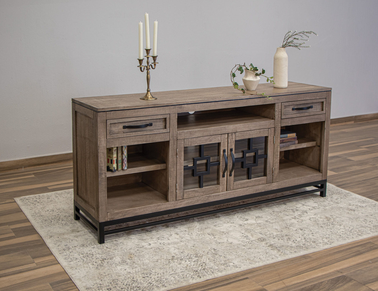 Blacksmith - TV Stand - Truffle Brown / Oil Black