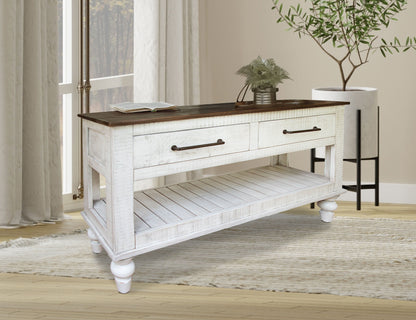 Rock Valley - Sofa Table - White / Brown