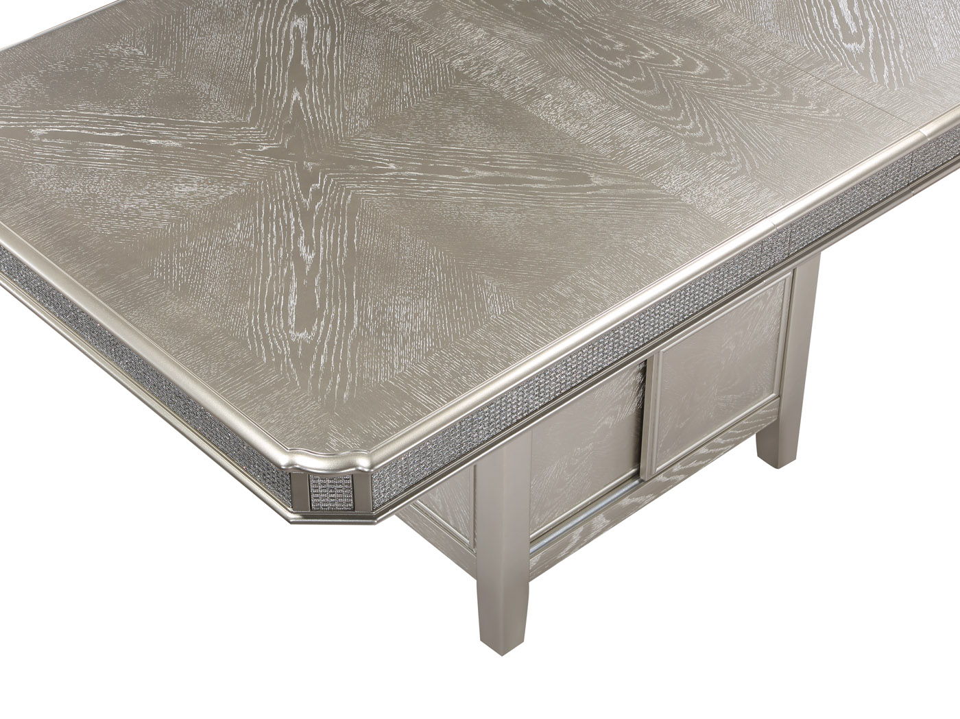 Klina - Counter Height Table (1 X 12 Leaf) - Silver