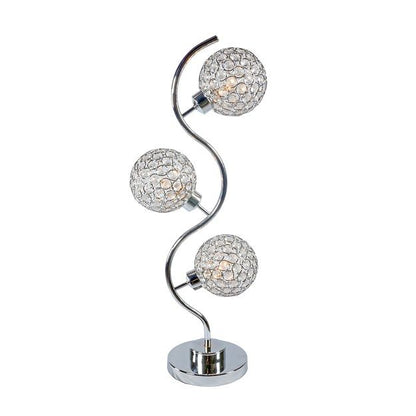 Crystal Globe - Table Lamp - Chrome